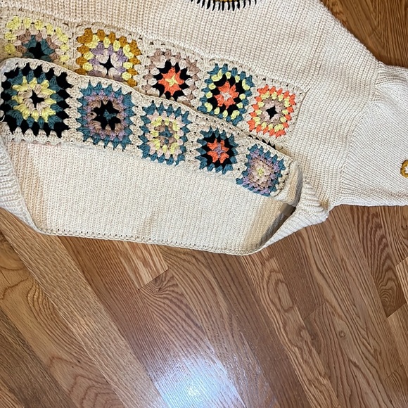 Free People Dahlia Crochet Pullover Size Medium NWT - Picture 15 of 17